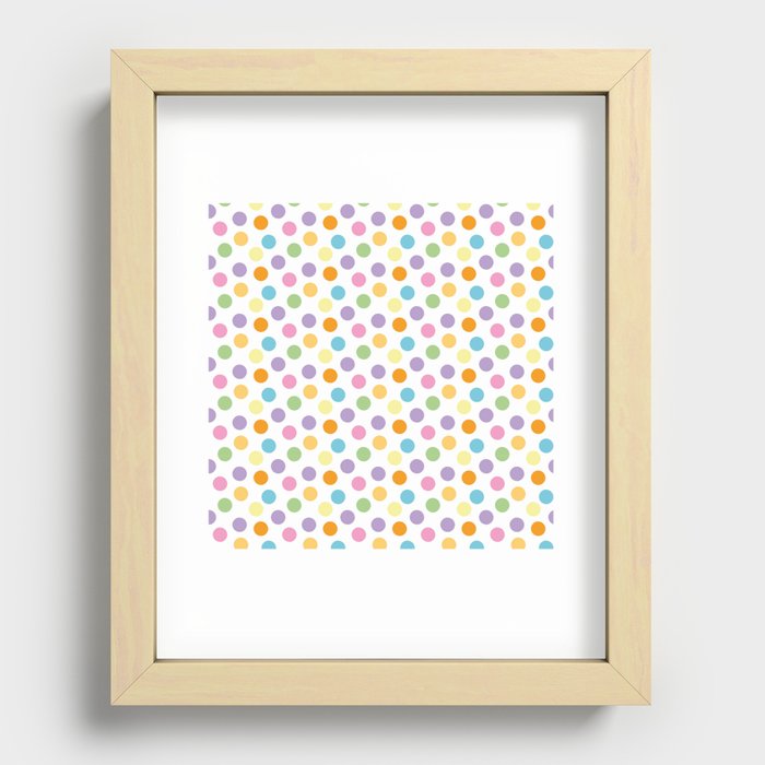 Polka dots Recessed Framed Print