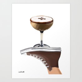 Brown Espresso Martini Kicks Art Print