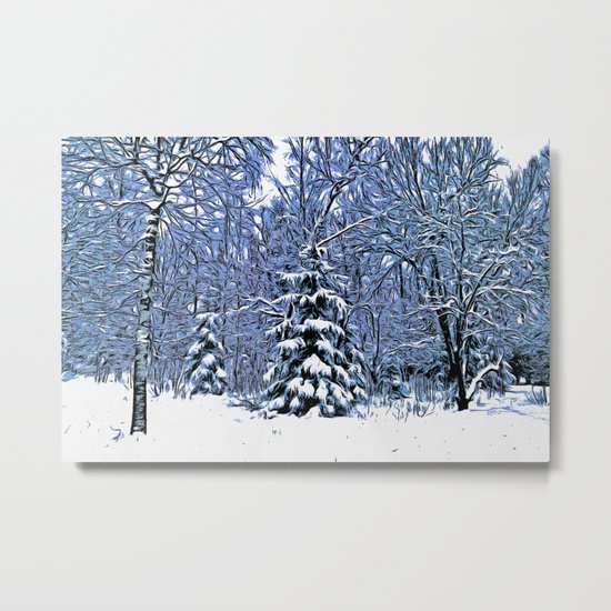 Winter forest II Metal Print