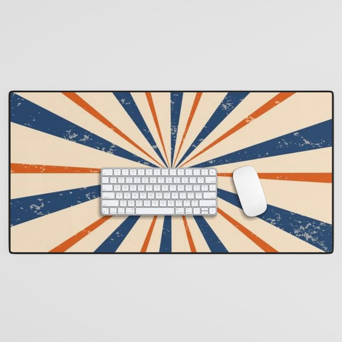 Retro Rays Desk Mat