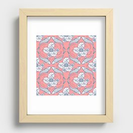 Koi Carp - pink Recessed Framed Print