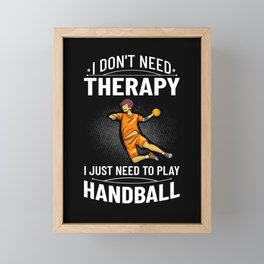 Handball Game Ball Player Rules Court Team Framed Mini Art Print