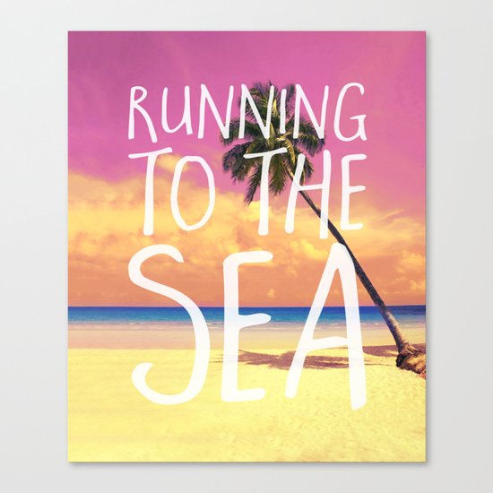 Running to the Sea Canvas Print