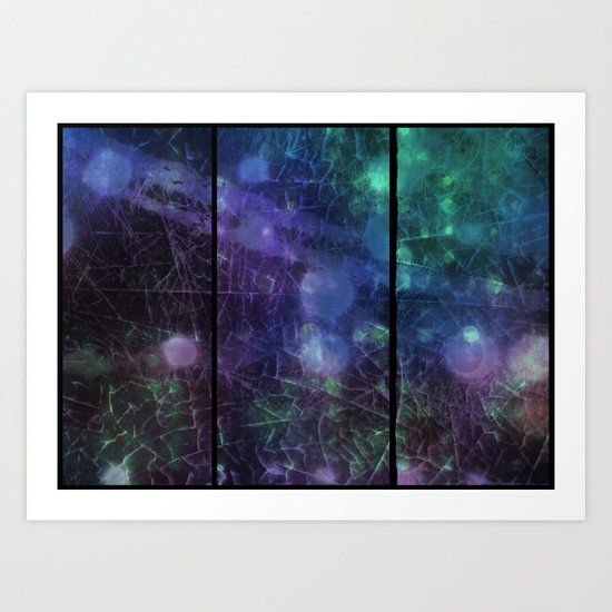 Purple, Green and Blue Art Print