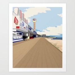 Seaside Beach Art Print