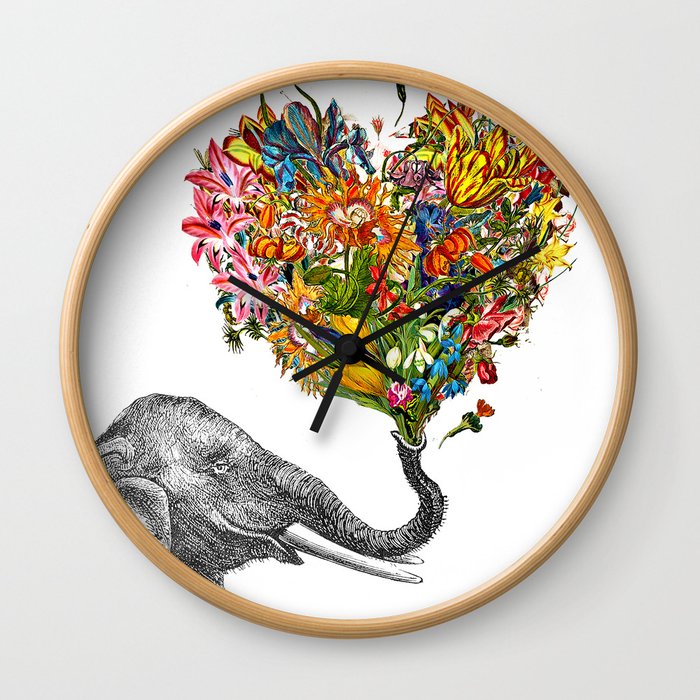 Happy Elephant  Wall Clock