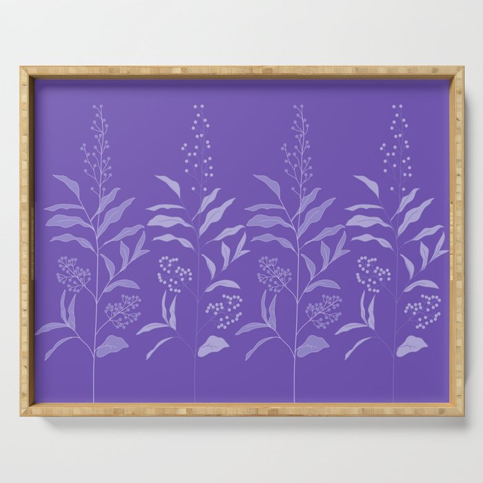 Purple Wildflowers Serving Tray