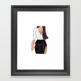 Fashion, Office Woman Framed Art Print