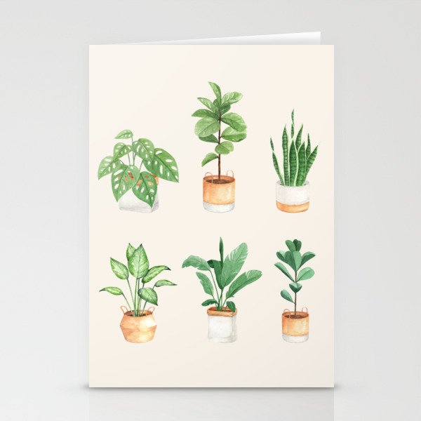 House Plants: Watercolor Edition Stationery Cards