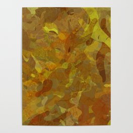 Brown Jungle Camouflage Military Pattern Poster
