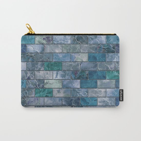 Frozen Leaves Tile Pattern Carry-All Pouch
