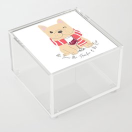Frenchie Bulldog Wine French Bully Lover Mother Loves Me Dog Acrylic Box