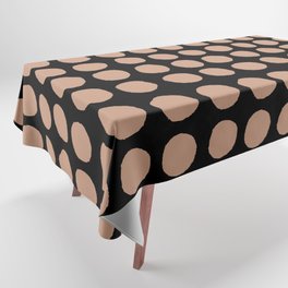 Black and Tan Abstract Polka Dot Pattern Pairs DE 2022 Popular Color Chinook Salmon DET456 Tablecloth