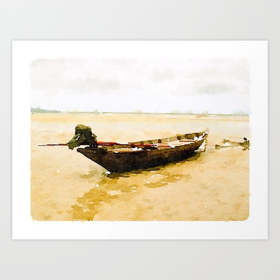 Low Tide in Thailand Art Print