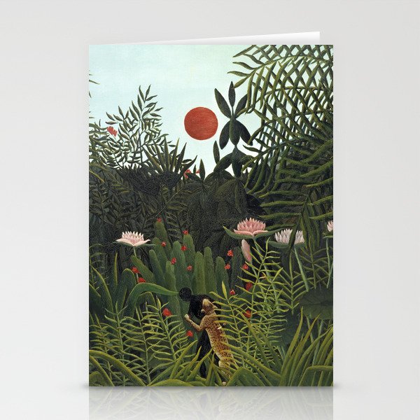 Forest Jungle Sunset Stationery Cards
