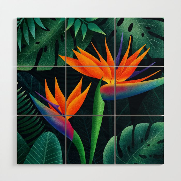 Bird of Paradise Vibrant Sunset-Colored Flowers + Tropical