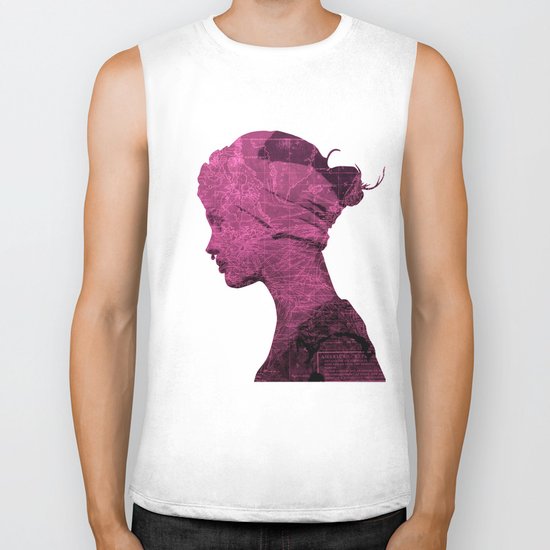WORLD IS MY TEXTURE Biker Tank
