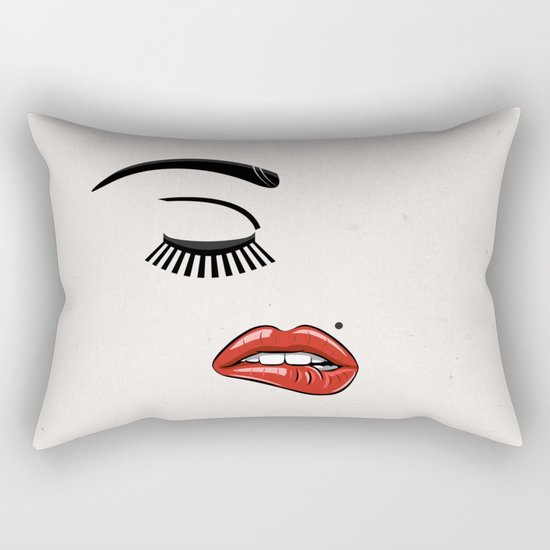 GIRL FACE - EYE - LIPS Rectangular Pillow