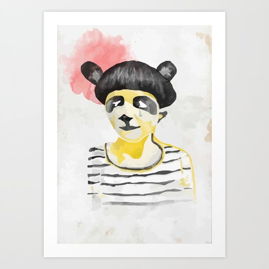 crying is like dancing in red Art Print