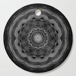 Black Mandala Pattern Cutting Board