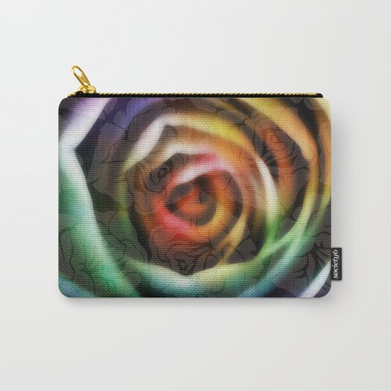 Rainbow Rose Carry-All Pouch