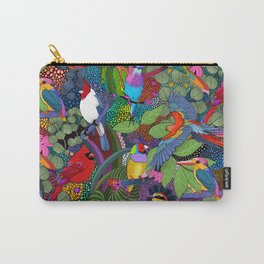 Colorful Birds// Bright Jungle Carry-All Pouch