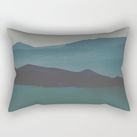 Blue valley Rectangular Pillow