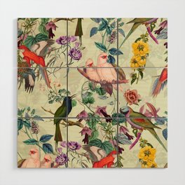 Floral and Birds VIII Wood Wall Art
