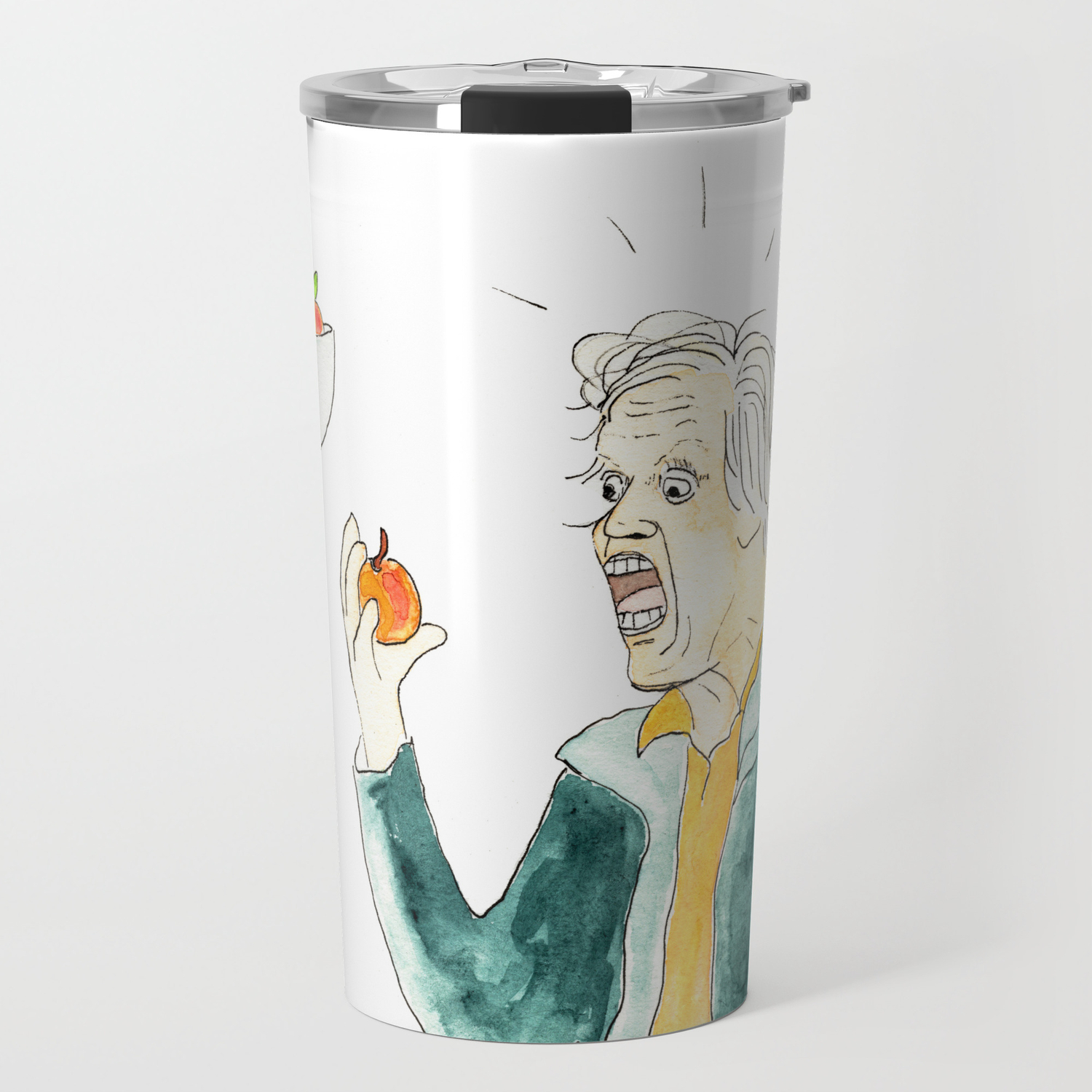 Gary Busey Eats A Peach Travel Mug By Bethnewcott Society6