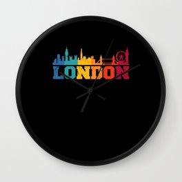 London Retro Skyline UK Wall Clock
