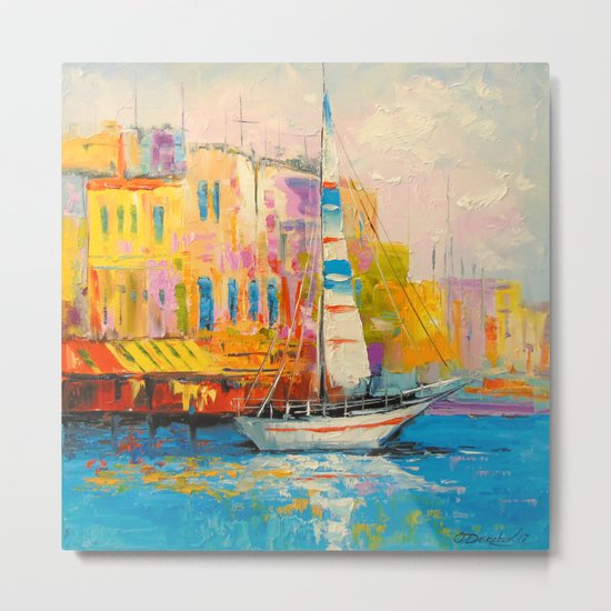 Quiet Harbor Metal Print