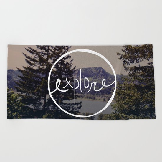Explore Oregon Beach Towel