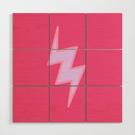 Pink Y2k Lightning Wallpaper  Wood Wall Art