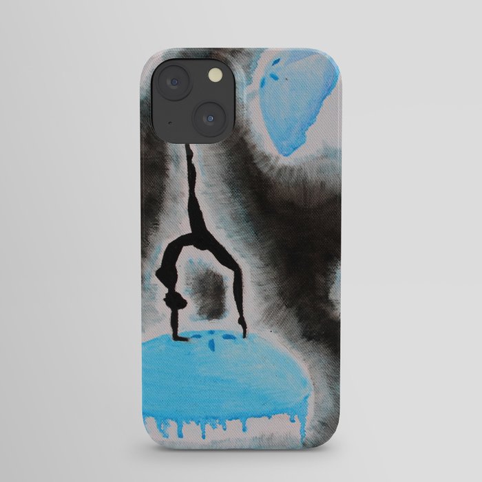 Dancing in the dark with a jellyfish iPhone Case