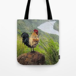 Famous Kauai Rooster Looking Out Over the Wailua River Tote Bag