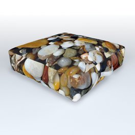 Stones at Potami Beach (Samos Island, Greece) - Desgin 2 Outdoor Floor Cushion