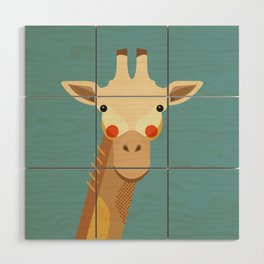 Giraffe, Animal Portrait Wood Wall Art