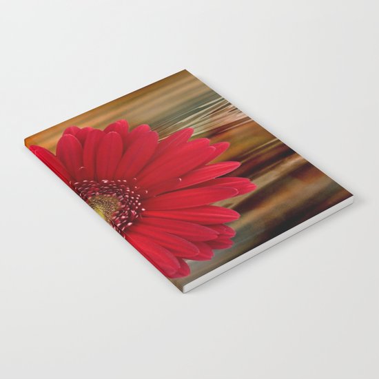 Red Daisy Abstract Notebook