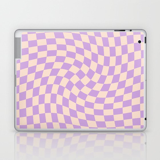 Check V - Lilac Twist — Checkerboard Print Laptop & iPad Skin