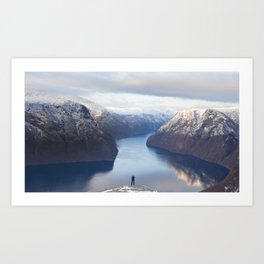 Norway - 1 Art Print | Landscape, Winter, Valley, Photo, Color, Omimanav, Fiord, Nature, Mountains, River 
