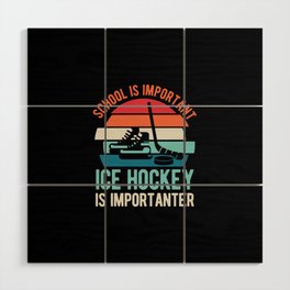 Funny Ice Hockey Wood Wall Art