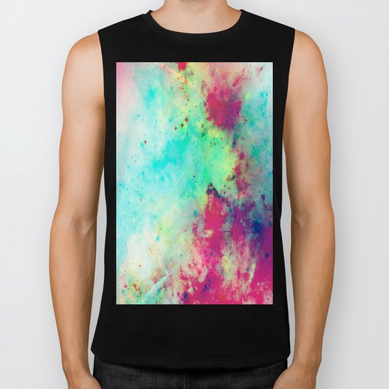 Join The Heavens - Abstract Space Painting Biker Tank