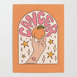 Cancer Peach Poster