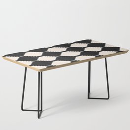 Monochrome Mid-Century Modern Southwestern Pattern Coffee Table