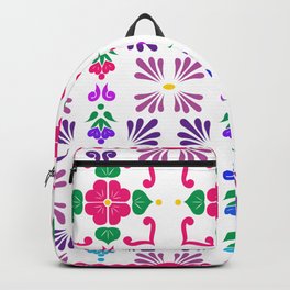 Pink 3, Framed Talavera Flower Backpack