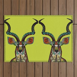 antelope chartreuse Outdoor Rug