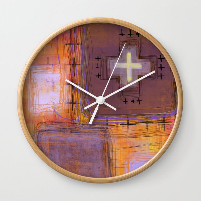 sometimes it's like that - abstract painting Wall Clock