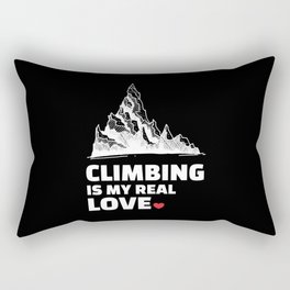 I love climbing Stylish climbing silhouette design for all mountain and climbing lovers. Rectangular Pillow