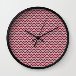 University of Alabama colors chevron zig zag minimal pattern college football sports Wall Clock