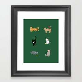Christmas Cats Framed Art Print